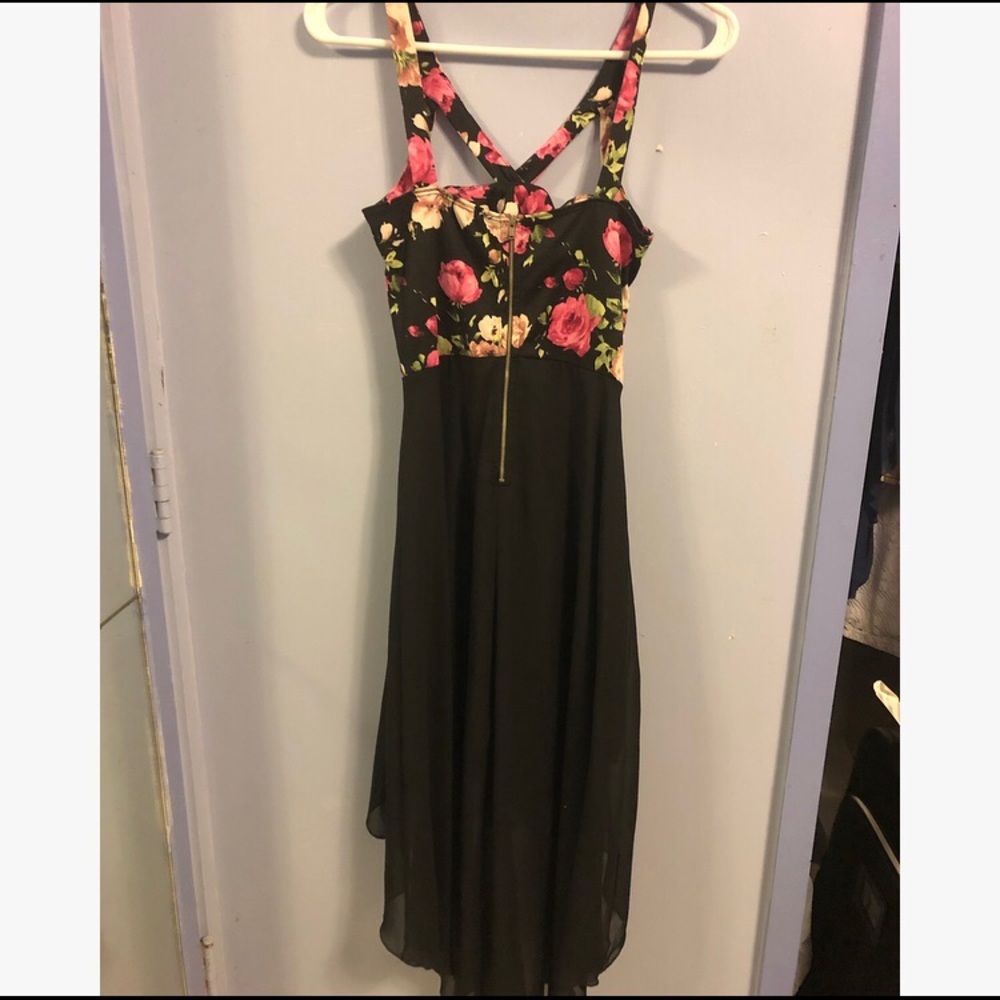 Floral/black dress